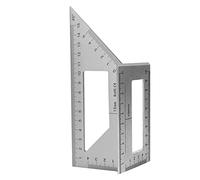 Turodeuo Multifunctional Square 45+90 Degree Gauge Angle Ruler Triangle Ruler Measuring Ruler Three-Dimensional Positioning Ruler T-Shaped Measuring Woodworking Ruler Tool