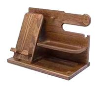 Turodeuo Multifunctional Wooden Telephone Extension Base Bedside Table Desktop Storage Stand Mobile Phone Seat Father'S Gift