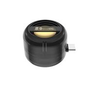 Turodeuo Portable Mini Speaker Universal Type-C Sound Box Type-C Plug in Mobile Phone Amplifier External Wired Home Clear Black