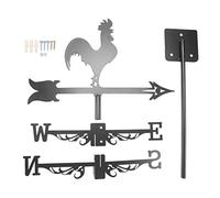 Turodeuo Rooster Weather Vane - Retro Cockerel Weathervane Silhouette - Decorative Wind Direction Indicator for Outdoor Yard Farm
