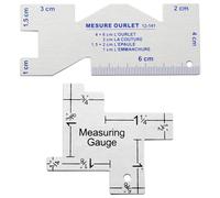 Turodeuo Seam Measuring Gauge Metal Quilting Tailor Ruler Template Sewing Ruler for DIY Patchwork Quilting