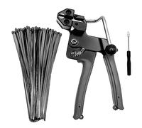 Turodeuo Stainless Steel Cable Tie Cutting Tool with 100PCS Cable Tie for Self-Locking Zip Ties Black
