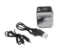 Turodeuo TD-V26 Digital Portable Mini Fm Radio Receiver LED Loudspeaker Wireless Speaker MP3 Support SD/TF Card Black