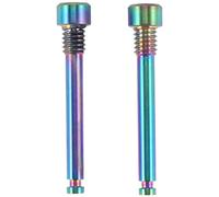 Turodeuo Titanium Bolts for Bicycle Disc Brake Pad Threaded Pin Inserts for XT R XT Hydraulic Disk Caliper-Dazzle Color