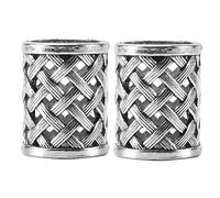 Turodeuo Vintage Antique Bronze Hair Braid Beard Dreadlock Beads Rings Tube Viking Rune Charm Pendant for DIY Necklace Jewelry