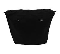 Turodeuo Waterproof Solid Canvas Insert Inner Lining Insert Zipper Pocket for Obag O Bag Handbag Bag Black