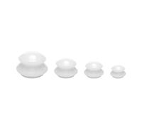 Turodeuo White Vacuum Cans Massage Silicone Cupping Moisture Absorber Ventouse Anti Cellulite Physical Therapy Health Care Device 4 Pcs