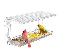 Turodeuo Window Bird Feeder for Outdoors, Clear Bird Feeders Window Mounted with Strong Suction Cups, Transparent Bird Easy Install Easy to Use