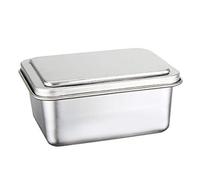 Turozen Stainless Steel Lunch Box Dishwasher Safe with Lid 13.5x10.5x6 cm | Easy to clean thanks to a seamless inner ; food residues 't hide in gaps, making maintenance quick after meals.