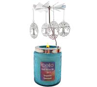Turquenite Cello Scented Candle with Spinner. Stunning Crystal Candle Holder with Turquenite Gems. Anxiety Relief Gift for Women