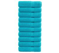 (turquoise, 100 x 150 cm/ 10 pcs) vidaXL Premium Soap Towels Hand Bath Towel 4 pcs Orange 600 gsm 100% Cotton