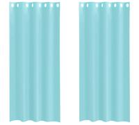 (turquoise, 140 x 245 cm) vidaXL Voile Curtains with Grommets 2 pcs Apple Green 140x225 cm net curtain