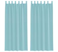 (turquoise, 140 x 245 cm) vidaXL Voile Curtains with Rod Pockets 2 pcs Black net curtain sheer curtain