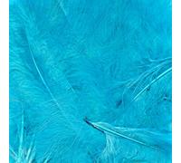 Turquoise 1st Grade Eleganza Craft Marabout Feathers Mixed sizes 3"- 8" 8g pack
