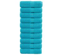 (turquoise, 30 x 50 cm/ 10 pcs) vidaXL Premium Hand Towels Shower Bath Towel Cream 600 gsm 100% Cotton