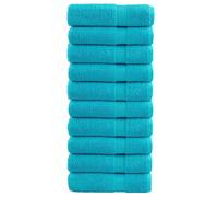 (turquoise, 70 x 140 cm/ 10 pcs) vidaXL Premium Sauna Towels Guest Bath Towel 10 pcs Grey 600gsm 100% Cotton