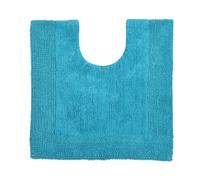 (Turquoise) Allure Toilet Mat Pedestal Extra Thick Reversible Cotton Mat