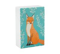 Turquoise and Fox Cigarette Case for Men, Plastic Box for Smoke, Portable Waterproof Smoking Boxes for Woman, Cigarettes Smoking Accessories, Christmas Day Gift
