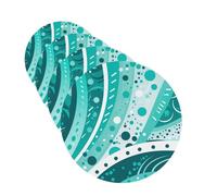 Turquoise and white circle Car Air Fresheners Cards Set of 4 Pieces,Long-Lasting Car Aromatherapy Tablets Hanging Scented Cards for Wardrobe Bathroom Rearview Mirror Hanging Ornament