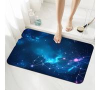 Turquoise Bath Mat Non Slip 40x60cm, Quick-drying Bathroom Shower Floor Mat, Super Absorbent Carpet, Indoor Easy to Clean Washable Rug for Bedroom, Living Room, Kitchen, Toilet, Door, Bathtub 5-1182