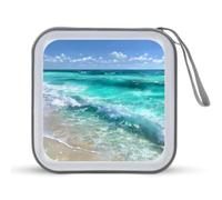 Turquoise Beach Wave CD Case Plastic CD/DVD Holder Storage
