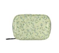 Turquoise Beautiful Vintage Flowers aid bag with Detachable Compartments convenient pill cases organizers