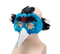 Bristol Novelty Eye Mask with Lace, PET, Polyester, Fabric, Acrylic Stone, Plastic Stick, Black, One Size