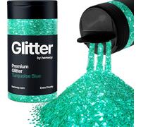 Turquoise Blue Glitter Shaker, 130g Chunky Glitter, Crafts 1/24" Metallic Flake Turquoise Blue Sequins, Resin & Epoxy Crafts, Decorating, Halloween, Christmas Nail, Face, Hemway