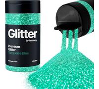 Turquoise Blue Glitter Shaker, 130g Ultrafine Glitter, Crafts 1/128" Metallic Flake Turquoise Blue Sequins, Resin & Epoxy Crafts, Decorating, Halloween, Christmas Nail, Face, Hemway