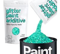Turquoise Blue Holographic Glitter Paint Additive Extra Chunky 100g for Adding Sparkle to Paints & Varnish | Paint Walls Sparkly Add to Emulsion, Acrylic or Lacquer Indoor | Hemway