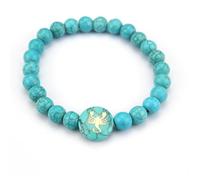 Turquoise Bracelet For Men Women,Zodiac Beaded Stone Bracelet Stretch Wristband Natural Healing Crystal Bangle Gemstone Scorpio
