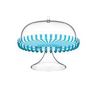 Turquoise CAKE STAND WITH DOME "DOLCEVITA"