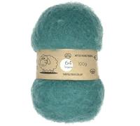 Turquoise Carded Wool for Needle Felting 100g - Turquoise - Felt Box #64