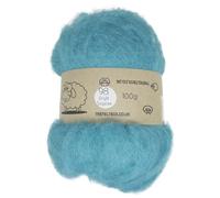 Turquoise Carded Wool Needle Felting 100g - Bright Turquoise - Felt Box #98