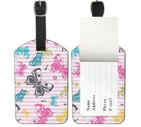 Turquoise Cats Luggage Tags, Pu Leather Suitcase Address Tags with Privacy Protection Cover, Tag for Suitcase Bags Luggage Label Identifiers, Men Women Travel Accessories, Gifts for Her
