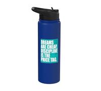 Turquoise Color Discipline is The Price Tag Turquoise Stainless Steel Insulated Water Bottle