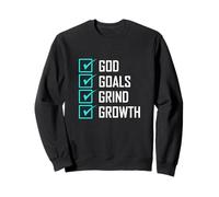 Turquoise Color Goals Grind Growth Turquoise Graphic Sweatshirt