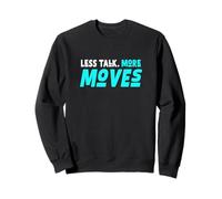 Turquoise Color Less Talk, More Moves Turquoise Graphic Sweatshirt