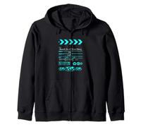 Turquoise Color Like A Movie Turquoise Graphic Zip Hoodie