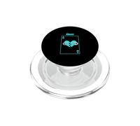 Turquoise Color Lost Love Card Turquoise Graphic PopSockets PopGrip for MagSafe