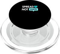 Turquoise Color Love Not Hate Turquoise Graphic PopSockets PopGrip for MagSafe