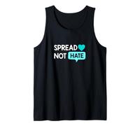 Turquoise Color Love Not Hate Turquoise Graphic Tank Top