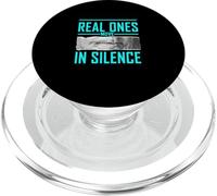 Turquoise Color Real Ones Move In Silence Turquoise Graphic PopSockets PopGrip for MagSafe