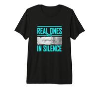 Turquoise Color Real Ones Move in Silence Turquoise Graphic Premium T-Shirt