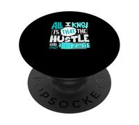 Turquoise Color The Hustle Looks Crazy Turquoise Graphic PopSockets Adhesive PopGrip
