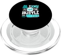 Turquoise Color The Hustle Looks Crazy Turquoise Graphic PopSockets PopGrip for MagSafe