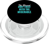 Turquoise Color Too Blessed To Be Miserable Turquoise PopSockets PopGrip for MagSafe