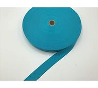 Turquoise Cotton Blend Binding Apron Herringbone Twill Webbing Tape Sew Strap - 25 mm Wide -20 metres