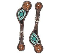 Turquoise Cross Turquoise Beaded Ladies' Spur Straps