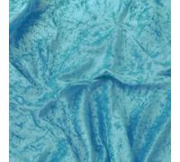 Turquoise Crushed Velvet Upholstery Fabric - 150cm (59") Wide, 180gsm - Soft Luxury Material by The Metre - 2 Metre Length - Ideal for Curtains, Cushions, Furniture, Crafts & Décor
